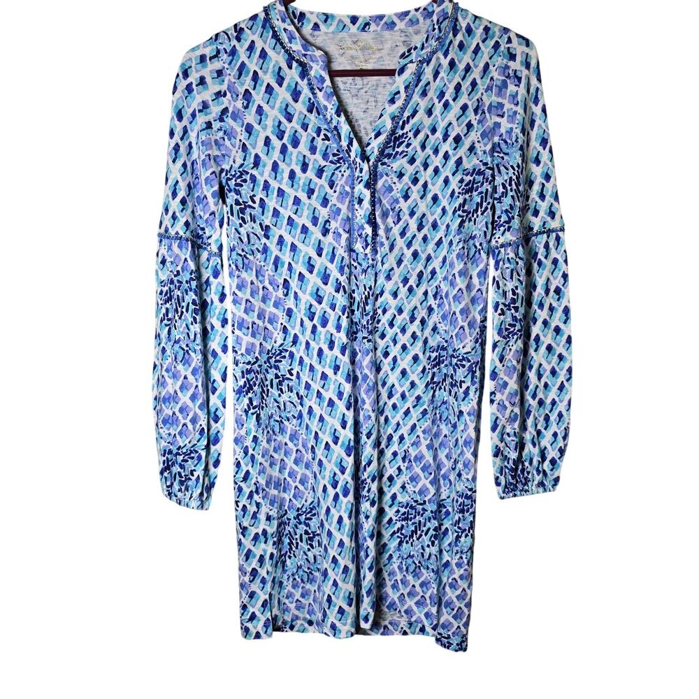 Lilly Pulitzer Dress Womens XXS Blue Pineapple Resort